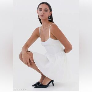 Peppermayo White Mini Dress with Spaghetti Straps